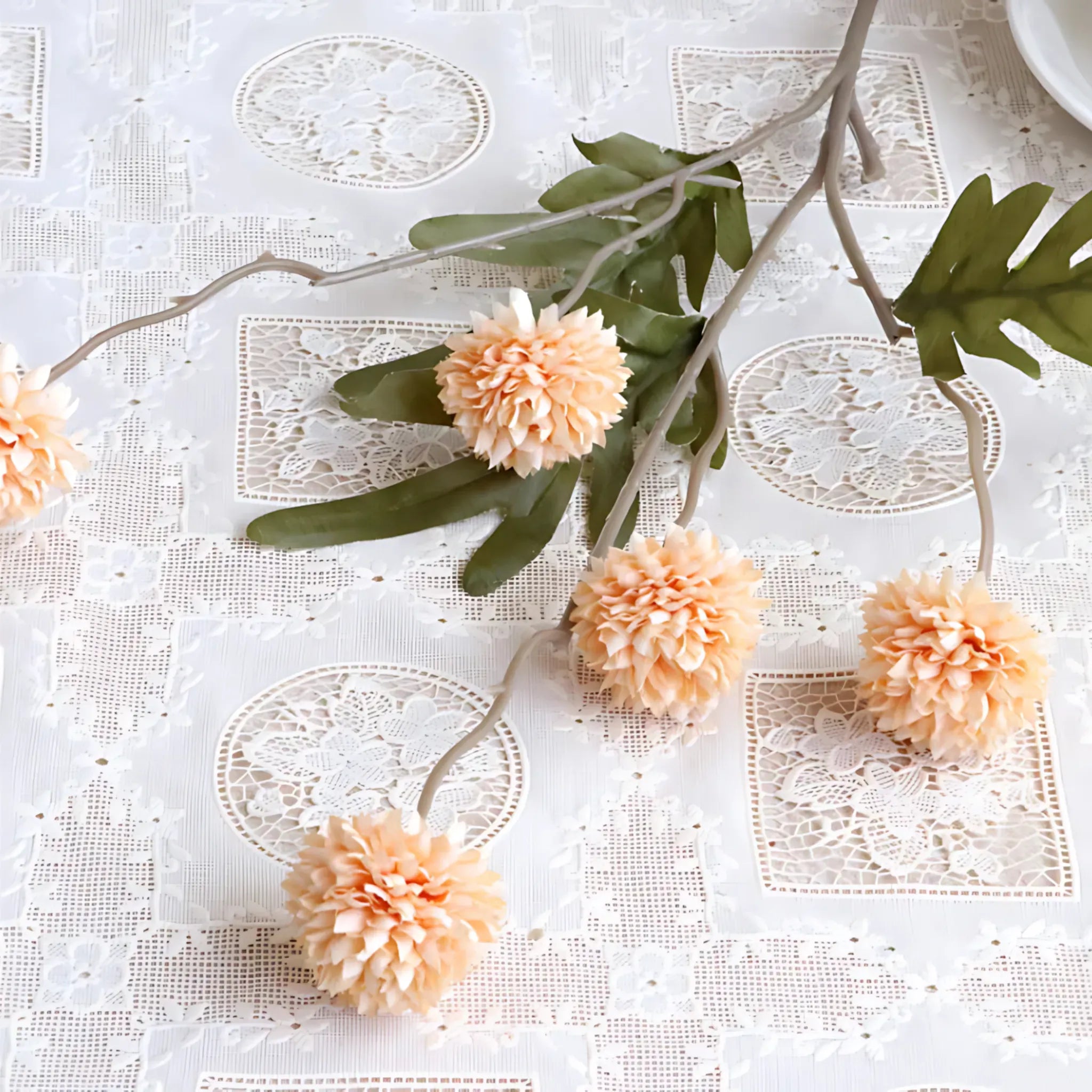 Artificial Dandelion Bouquet - 5 Heads for Wedding &amp; Decor light yellow Artificial Plants