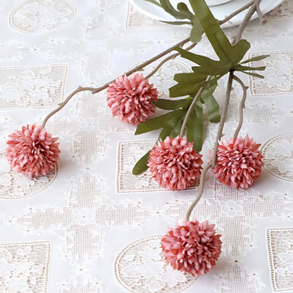 Artificial Dandelion Bouquet - 5 Heads for Wedding &amp; Decor pink Artificial Plants