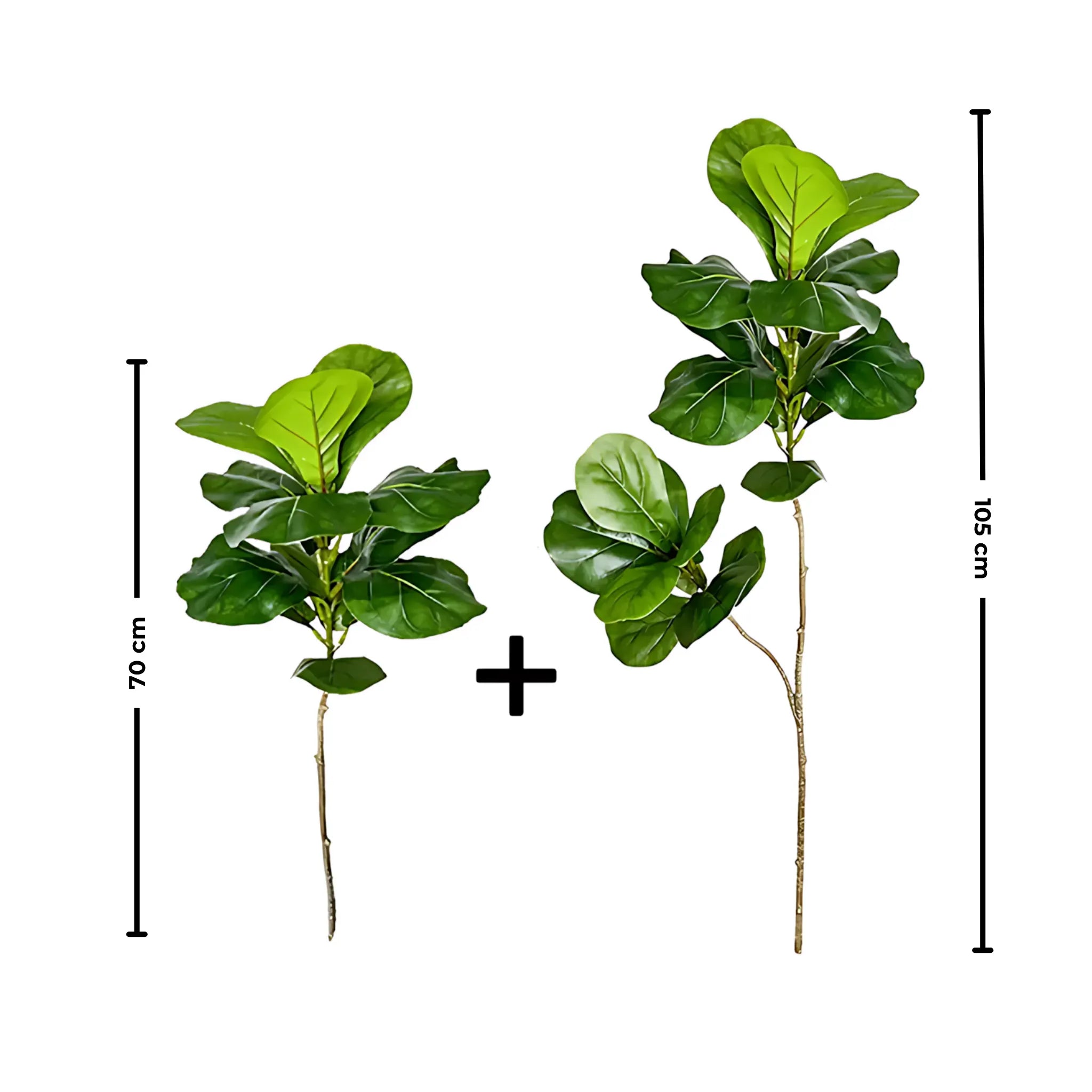 Artificial Ficus Tree - Large Fake Rubber Plant for Indoor/Outdoor Decor 70cm and105cm Artificial Plants