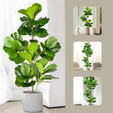 Artificial Ficus Tree - Large Fake Rubber Plant for Indoor/Outdoor Decor Artificial Plants