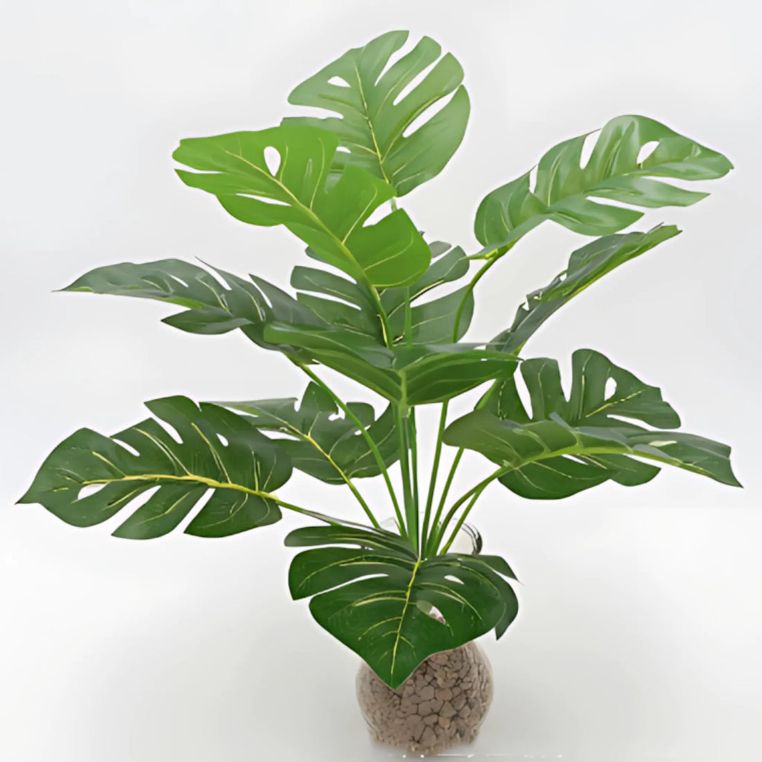 Artificial Green Plant - 12-Head Turtle Back Leaves Decor Artificial Plants