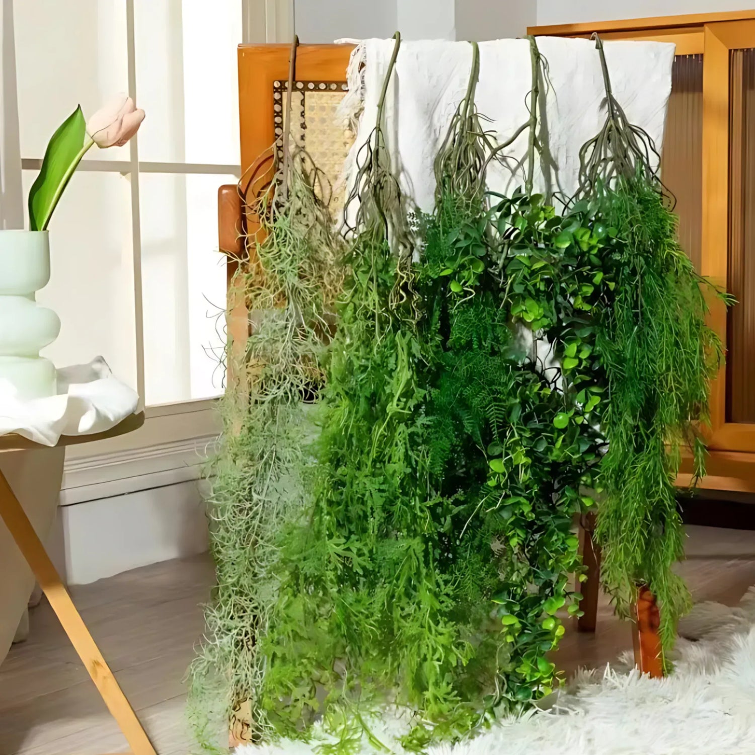 Artificial Hanging Ivy - Lifelike Rattan Vine for Home &amp; Wedding Decor Artificial Plants