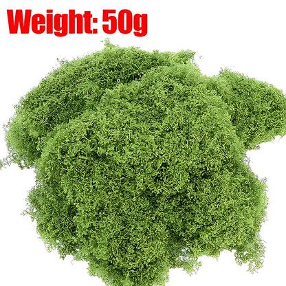 Artificial Moss Decor - Lush Green Lawn for DIY &amp; Landscaping 50g Artificial Moss