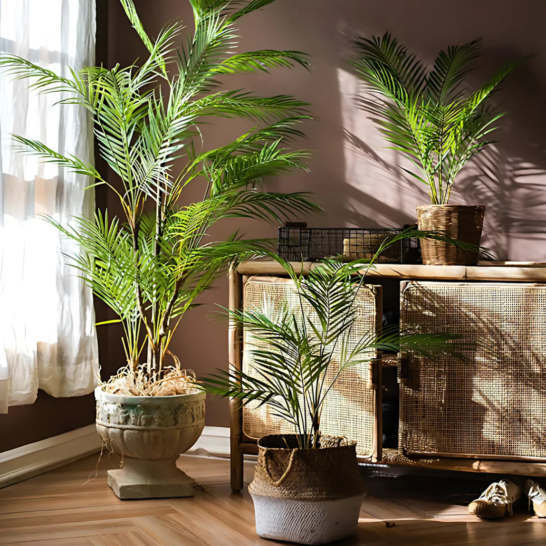 Artificial Palm Tree - 125cm Tall, Lush Green, for Home &amp; Garden Artificial Plants