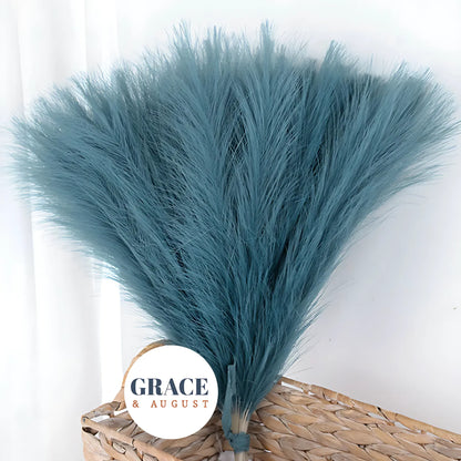 Artificial Pampas Grass - 15/30 Pcs, Realistic Home &amp; Event Decor Blue / 15pcs Artificial Plants
