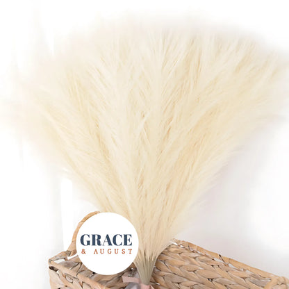 Artificial Pampas Grass - 15/30 Pcs, Realistic Home &amp; Event Decor Milk White / 15pcs Artificial Plants