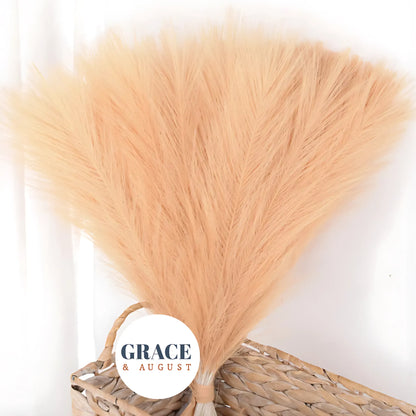 Artificial Pampas Grass - 15/30 Pcs, Realistic Home &amp; Event Decor Orange Yellow / 15pcs Artificial Plants