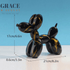 Artistic Ceramics Graffiti Balloon Dog Sculpture FM7034-BKGD Home decor