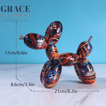 Artistic Ceramics Graffiti Balloon Dog Sculpture FM7034-YanHua Home decor