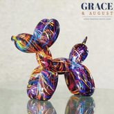 Artistic Ceramics Graffiti Balloon Dog Sculpture Home decor