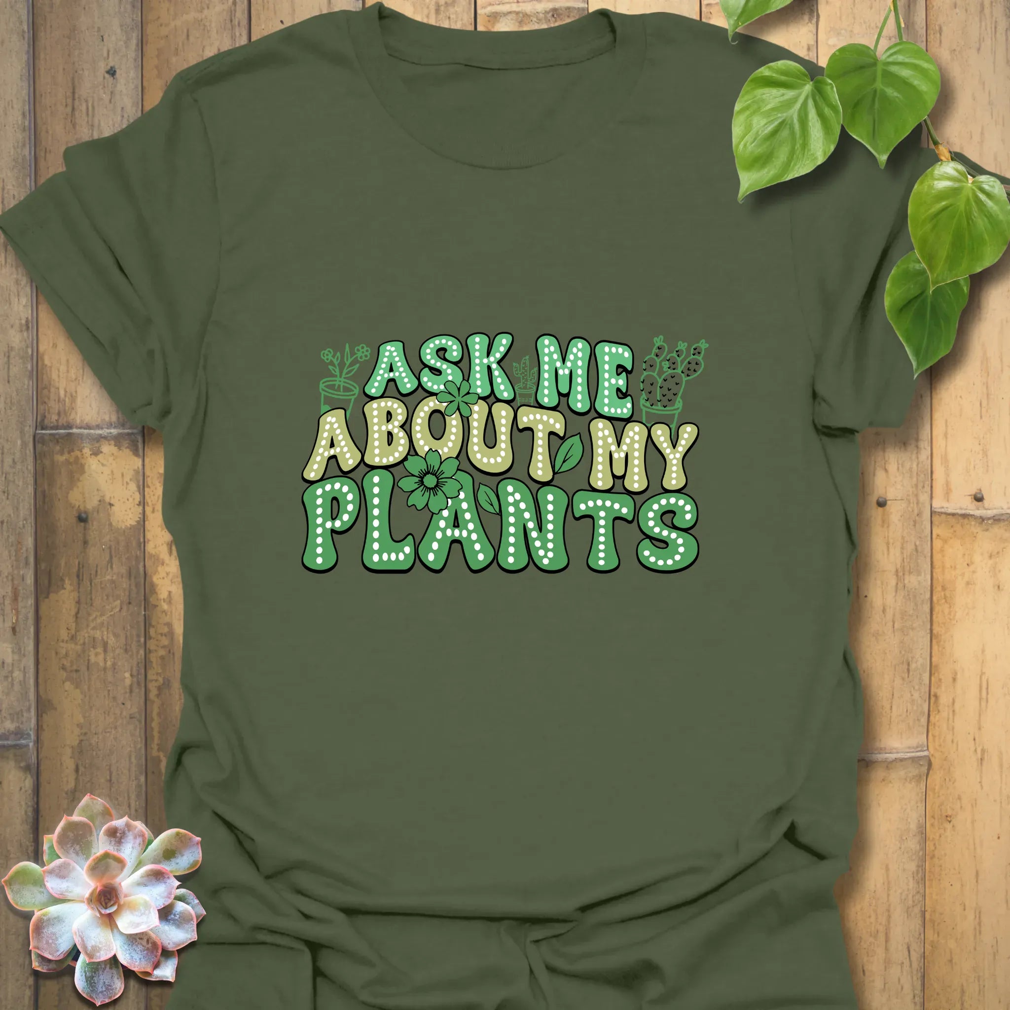 Ask Me T-shirt Military Green / S T-Shirt