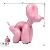 Balloon Dog Doggy Poo Sculptures |Shiny & Matte Pooch Pizzazz AA41-paint-pink Home decor
