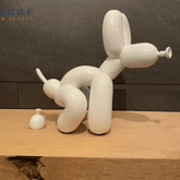 Balloon Dog Doggy Poo Sculptures |Shiny & Matte Pooch Pizzazz AA41-paint-White Home decor