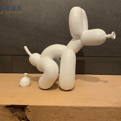Balloon Dog Doggy Poo Sculptures |Shiny &amp; Matte Pooch Pizzazz AA41-paint-White Home decor
