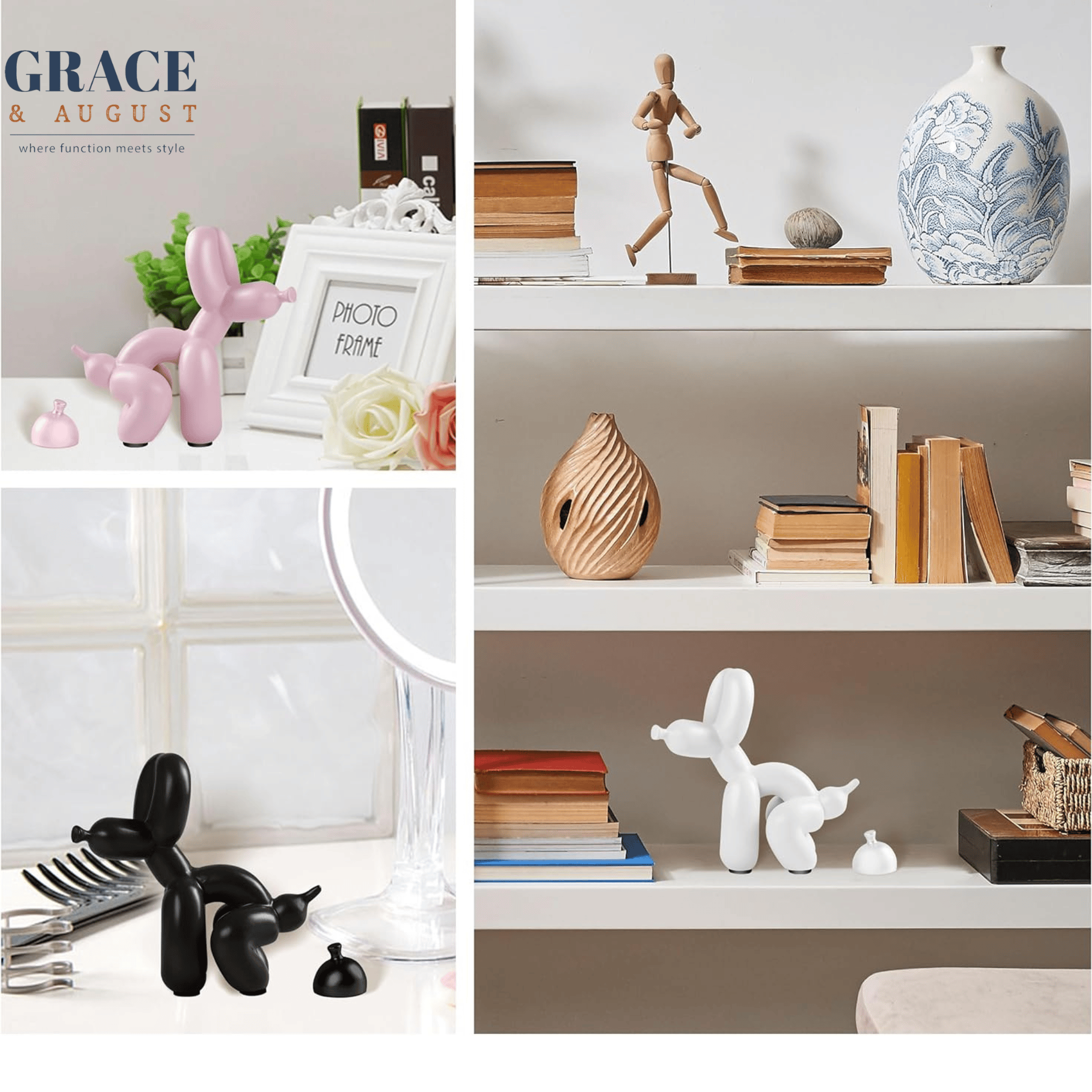 Balloon Dog Doggy Poo Sculptures |Shiny &amp; Matte Pooch Pizzazz Home decor