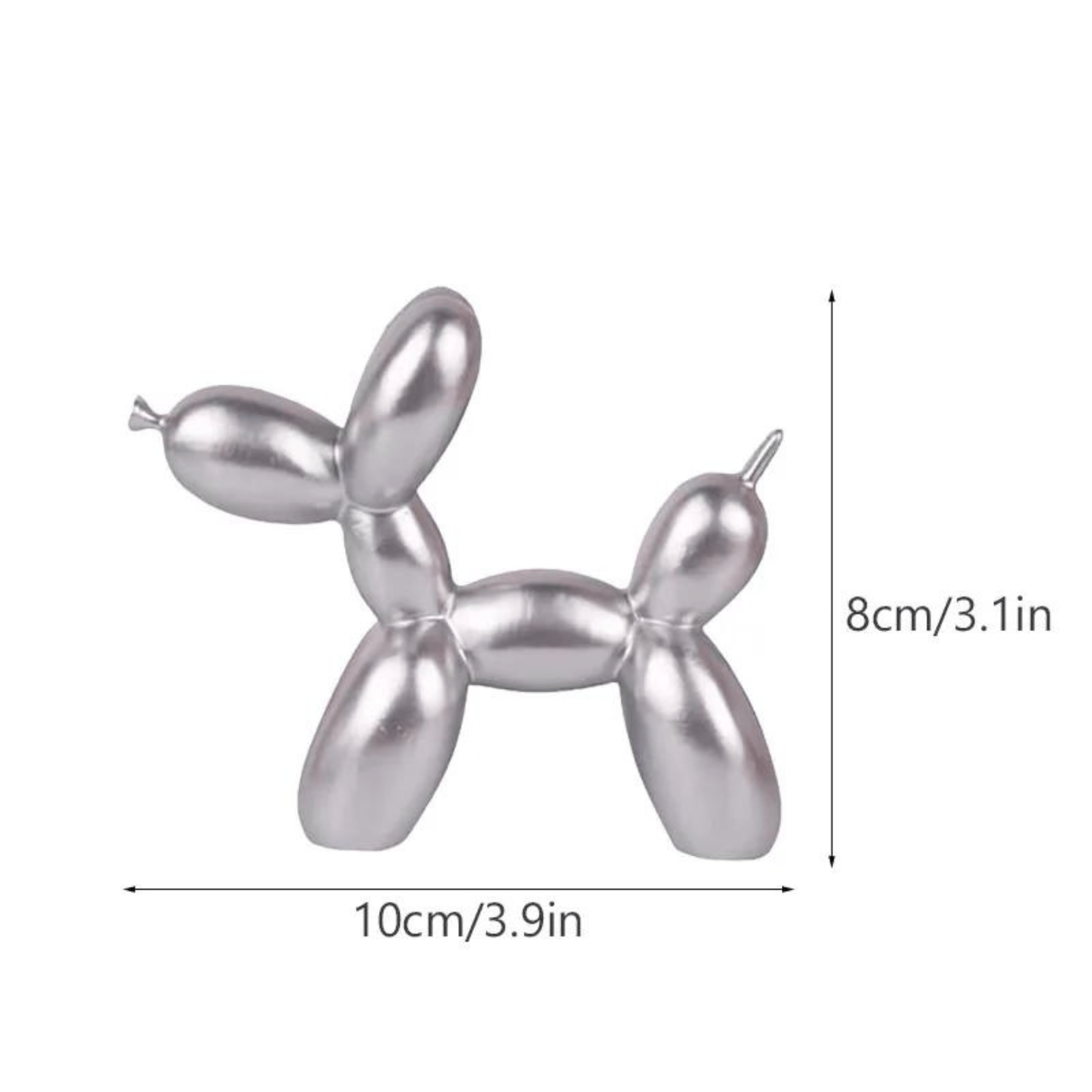 Balloon Dog Sculpture Silver S resin Art