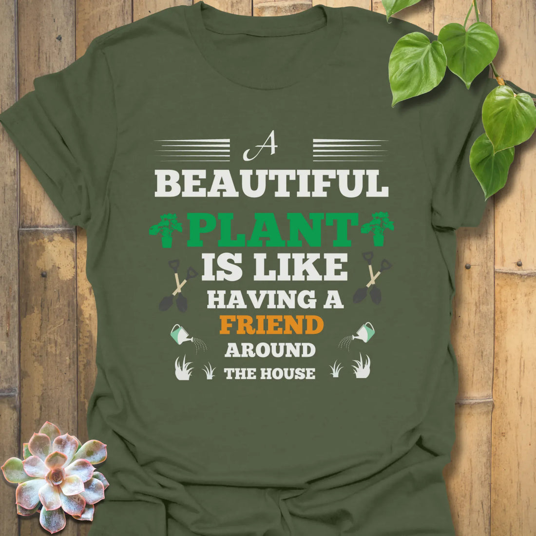 Beautiful Plants T-shirt Military Green / S T-Shirt