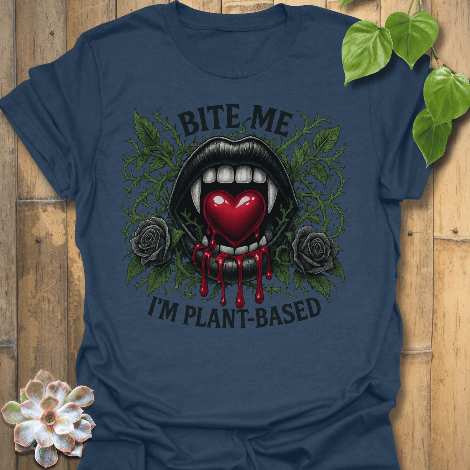 Bite Me T-shirt Heather Navy / S T-Shirt