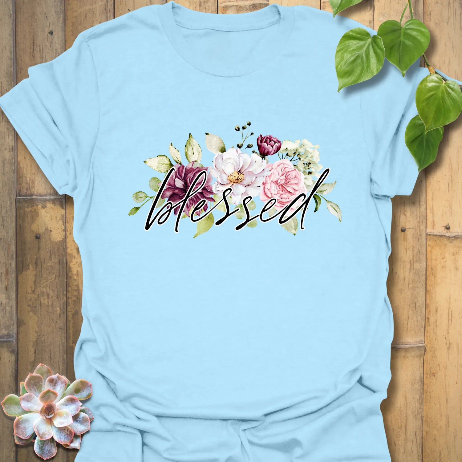 Blessed T-shirt Light Blue / S T-Shirt