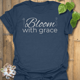 Bloom With Grace T-shirt Heather Navy / S T-Shirt