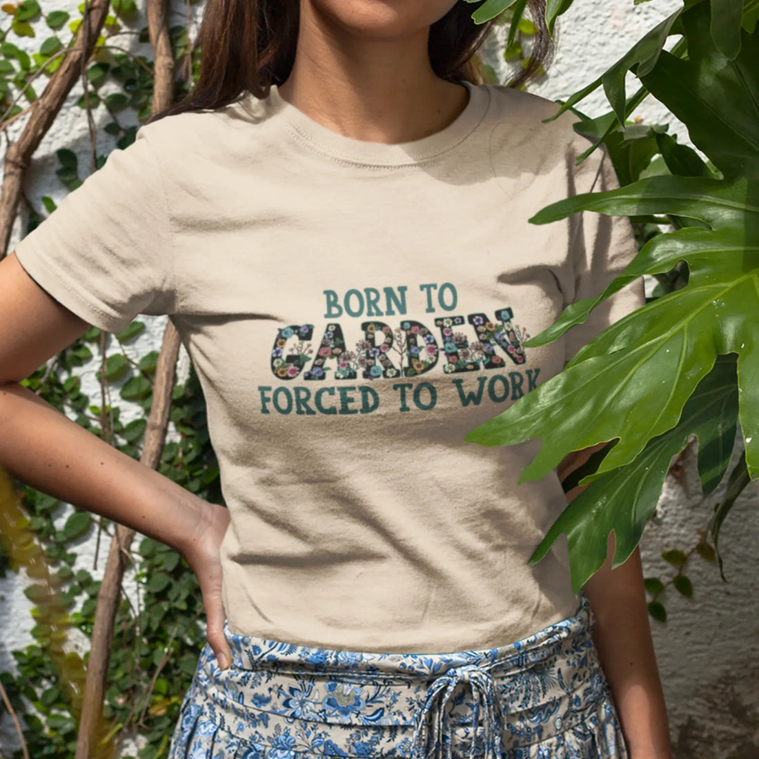 Born To Garden T-shirt Natural / S T-Shirt
