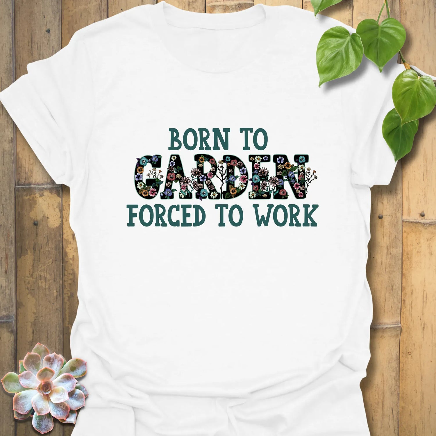 Born To Garden T-shirt White / S T-Shirt