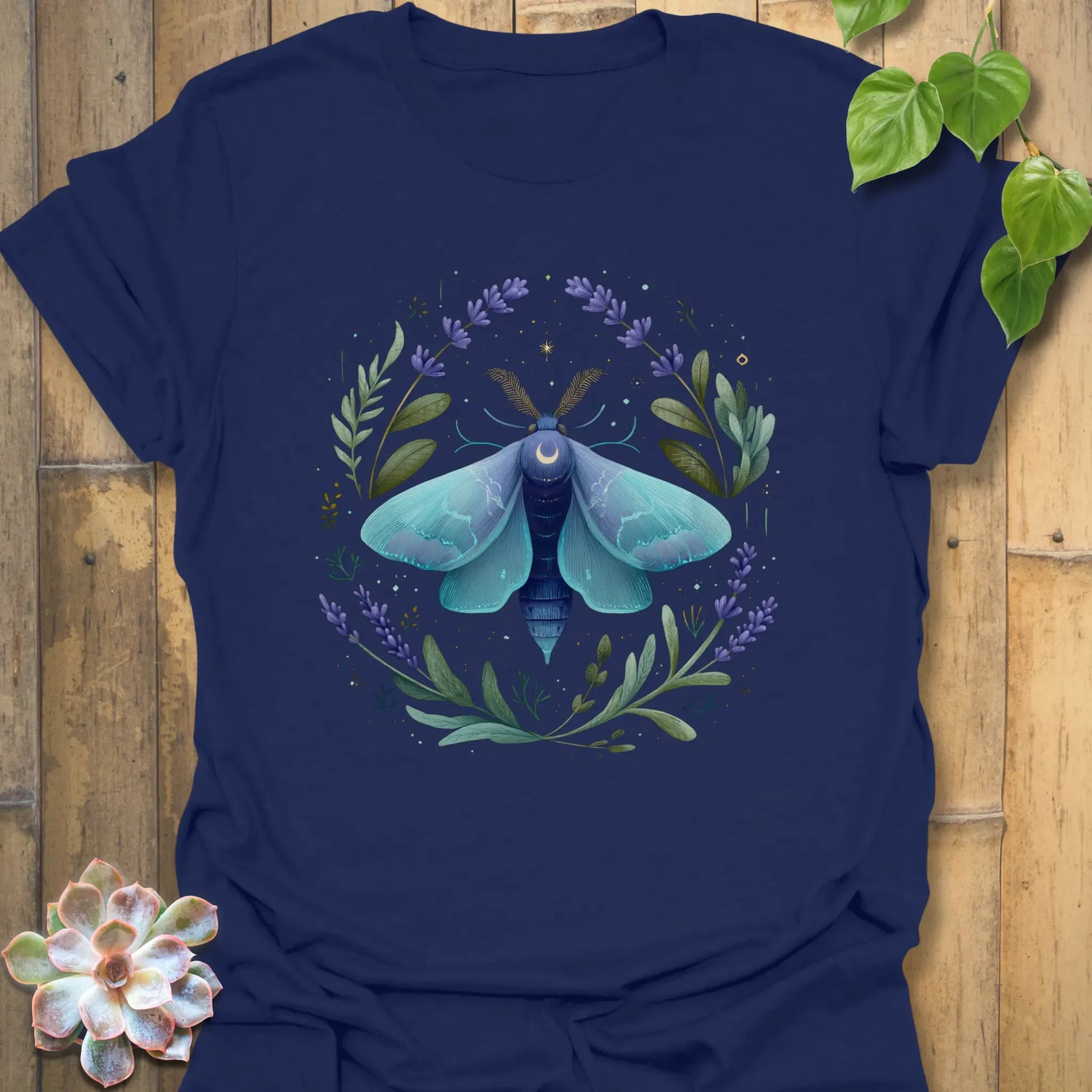 Botanic Moth T-shirt Navy / S T-Shirt