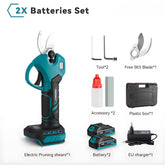 Brushless Electric Pruning Shears - Cordless & Rechargeable 2 Battery EU Plug Pruning Shears