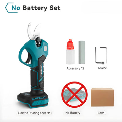 Brushless Electric Pruning Shears - Cordless &amp; Rechargeable No Battery Pruning Shears