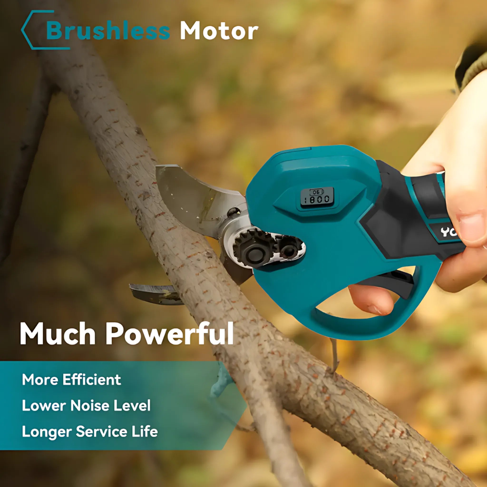 Brushless Electric Pruning Shears - Cordless &amp; Rechargeable Pruning Shears