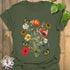 Butterfly Blooms T-shirt Military Green / S T-Shirt