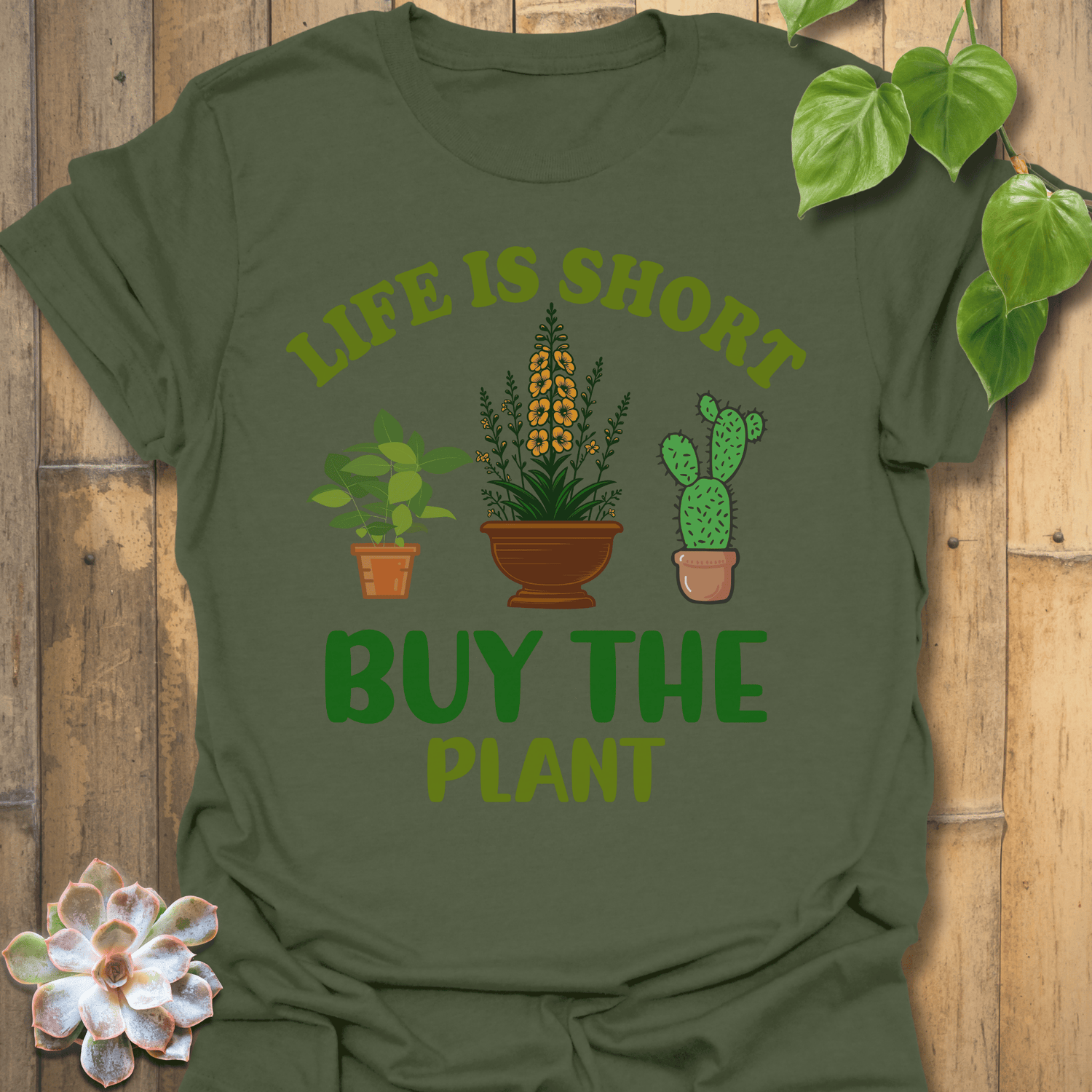 Buy The Plant T-shirt Military Green / S T-Shirt