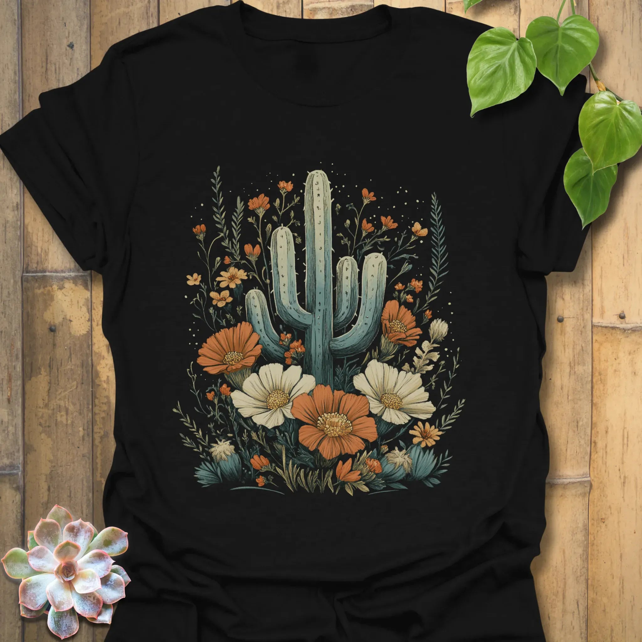 Cactus Blossom T-Shirt Black / S T-Shirt