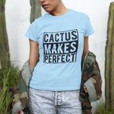 Cactus Makes Perfect T-Shirt Light Blue / S T-Shirt