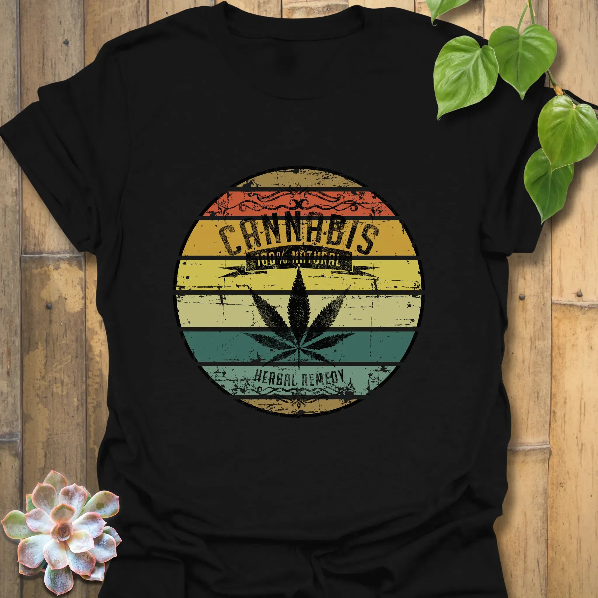 Cannabis – 100% Natural Herbal Remedy T-shirt Black / S T-Shirt