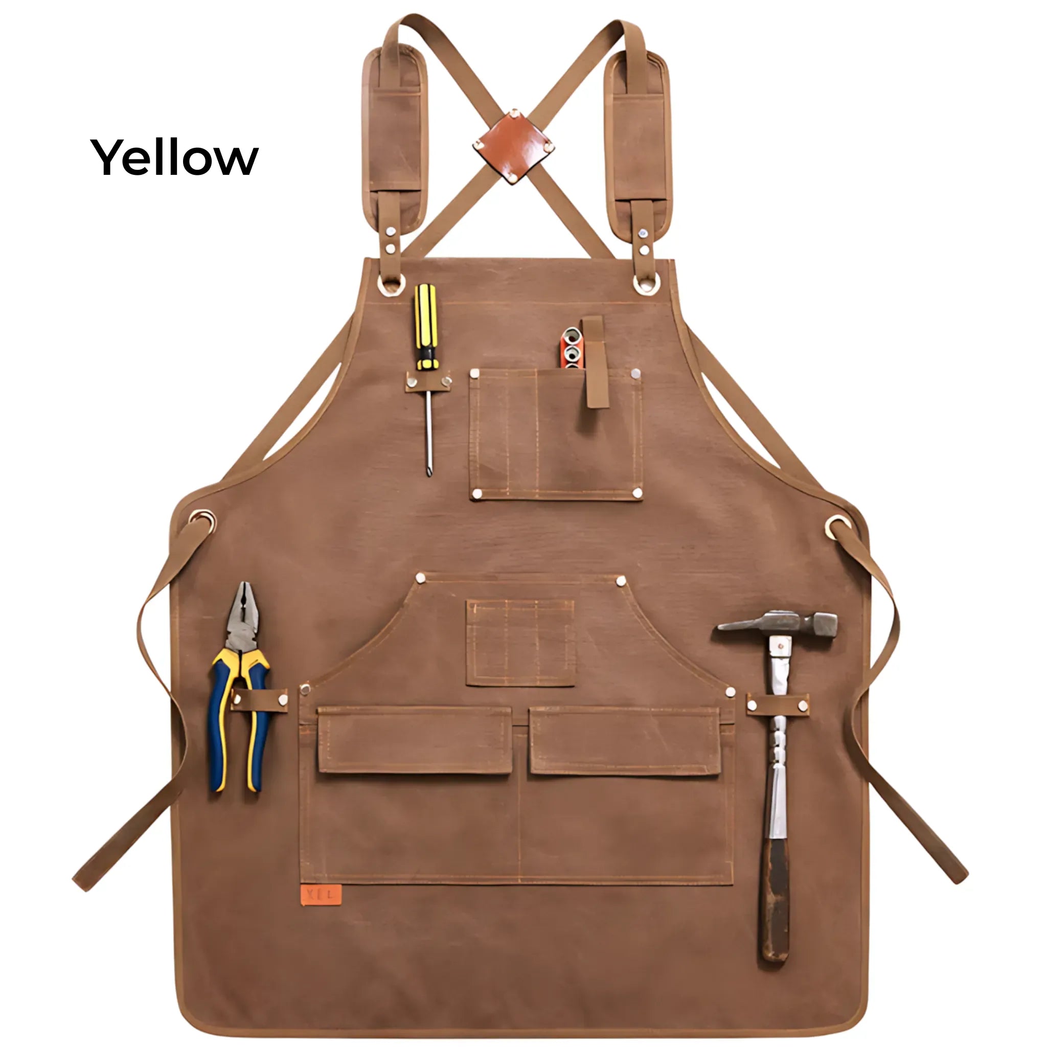 Canvas Heavy Duty Work Apron B-Yellow Apron