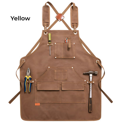 Canvas Heavy Duty Work Apron B-Yellow Apron