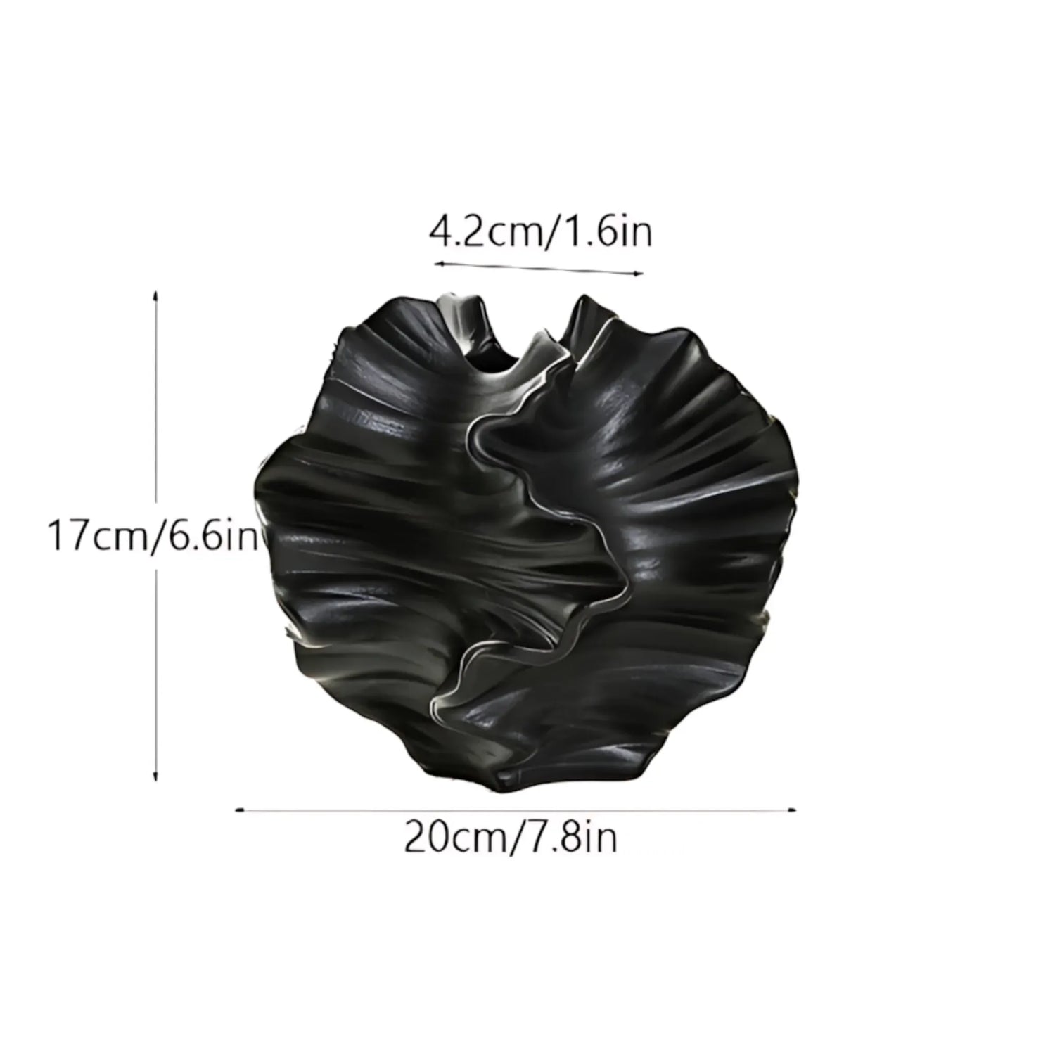 Ceramic Coral Vase Black Large Flower Vase