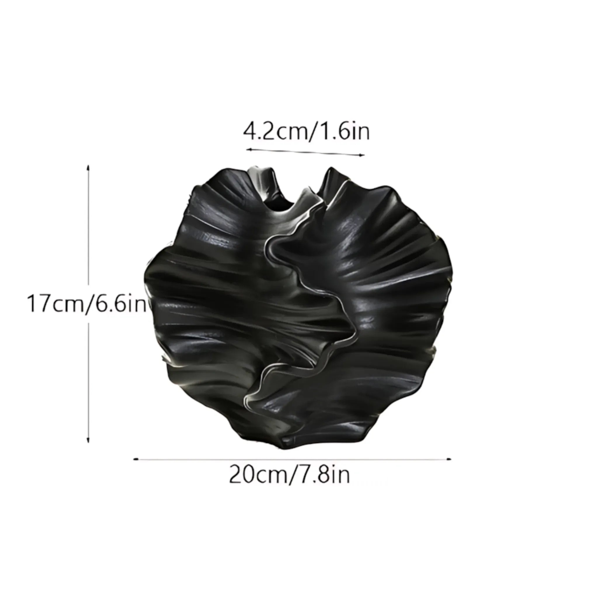 Ceramic Coral Vase Black Large Flower Vase