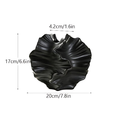 Ceramic Coral Vase Black Large Flower Vase
