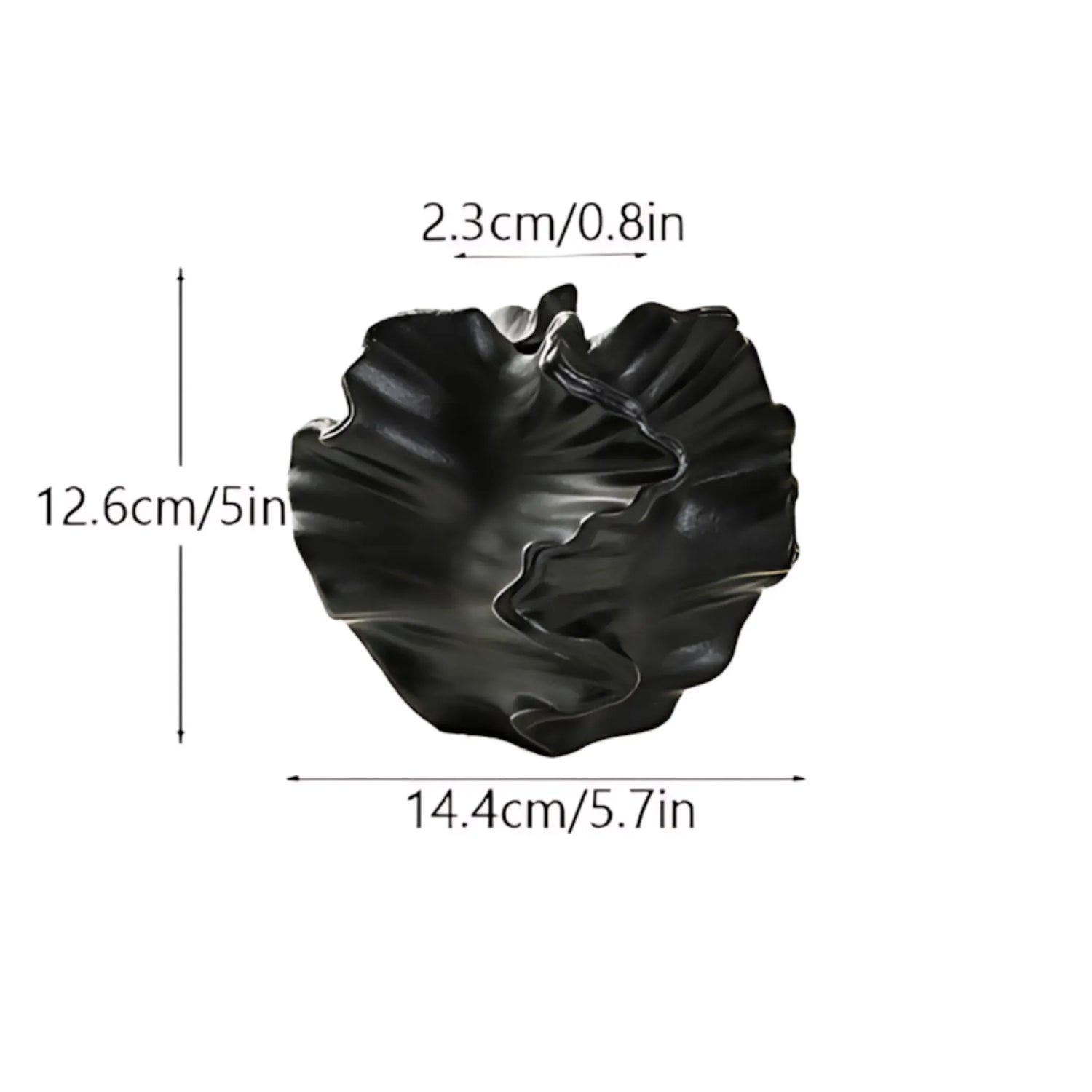 Ceramic Coral Vase Black Small Flower Vase