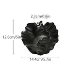 Ceramic Coral Vase Black Small Flower Vase