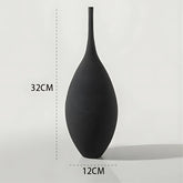 Ceramic Vase Handmade Black 32cm Flower Vase