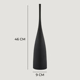 Ceramic Vase Handmade Black 46cm Flower Vase