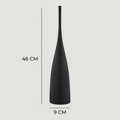 Ceramic Vase Handmade Black 46cm Flower Vase