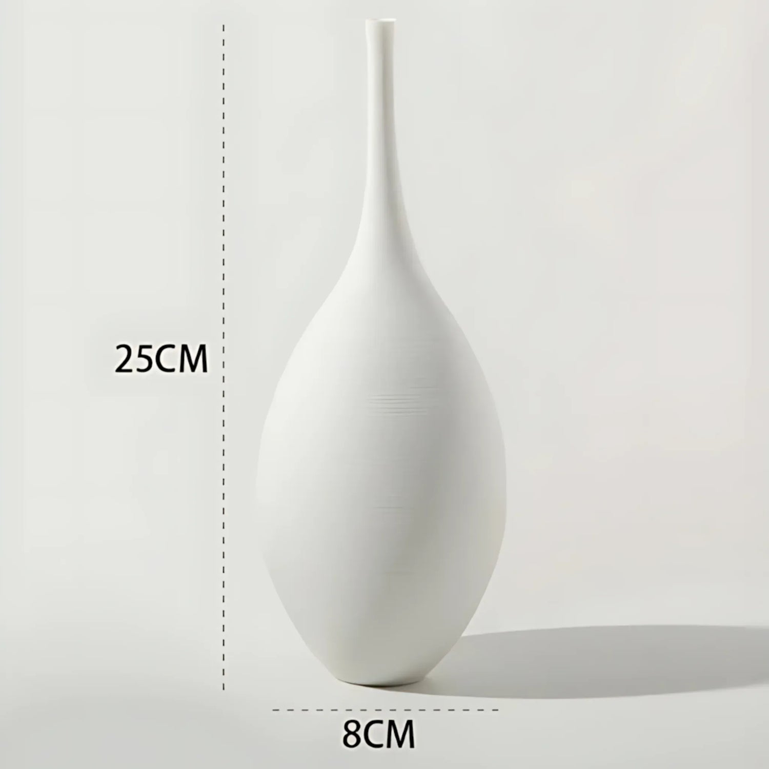 Ceramic Vase Handmade White 25cm Flower Vase