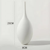 Ceramic Vase Handmade White 25cm Flower Vase