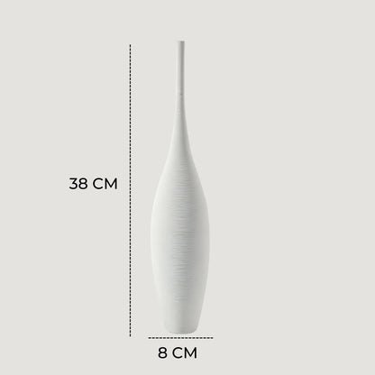 Ceramic Vase Handmade White 38cm Flower Vase