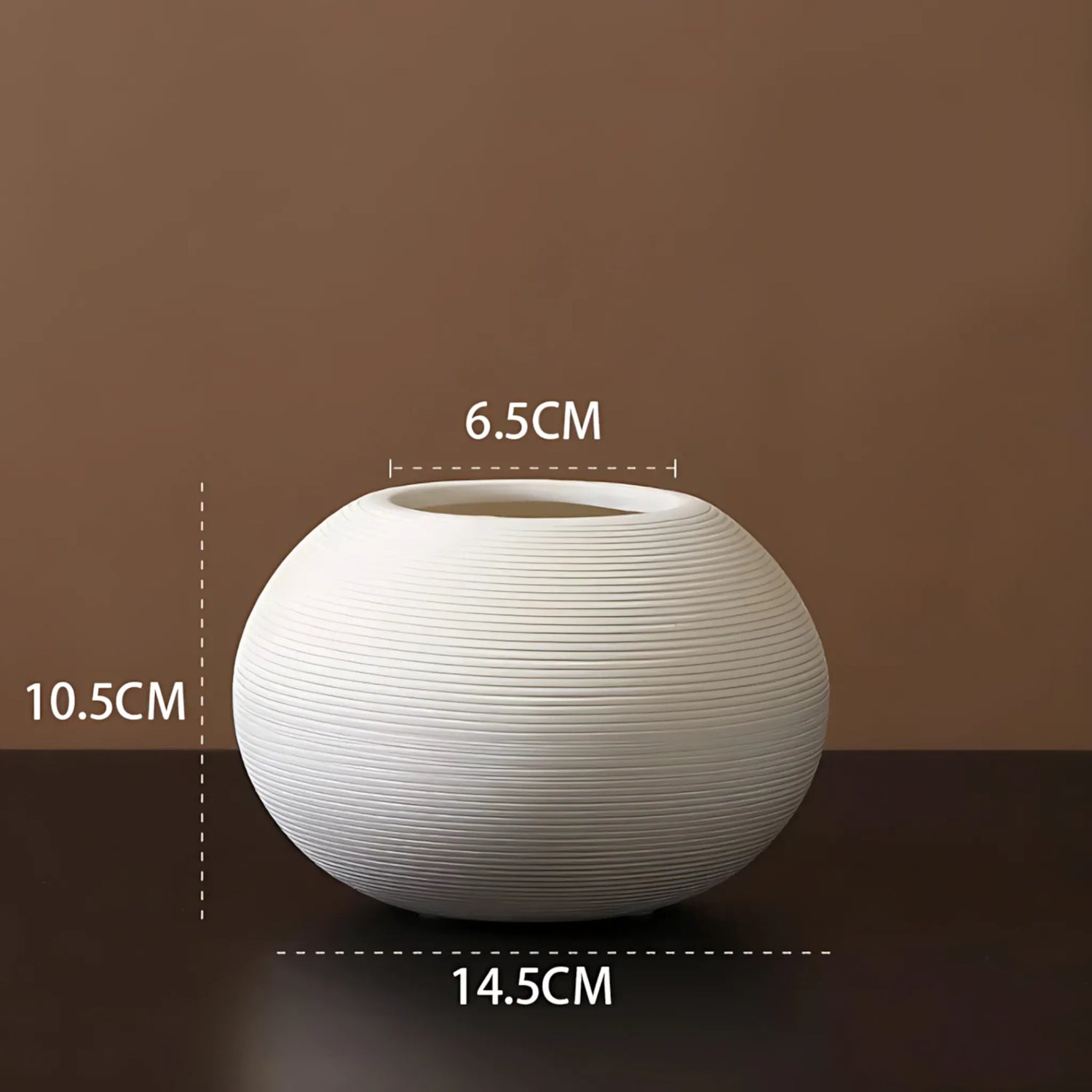 Ceramic Vase Handmade White B Flower Vase