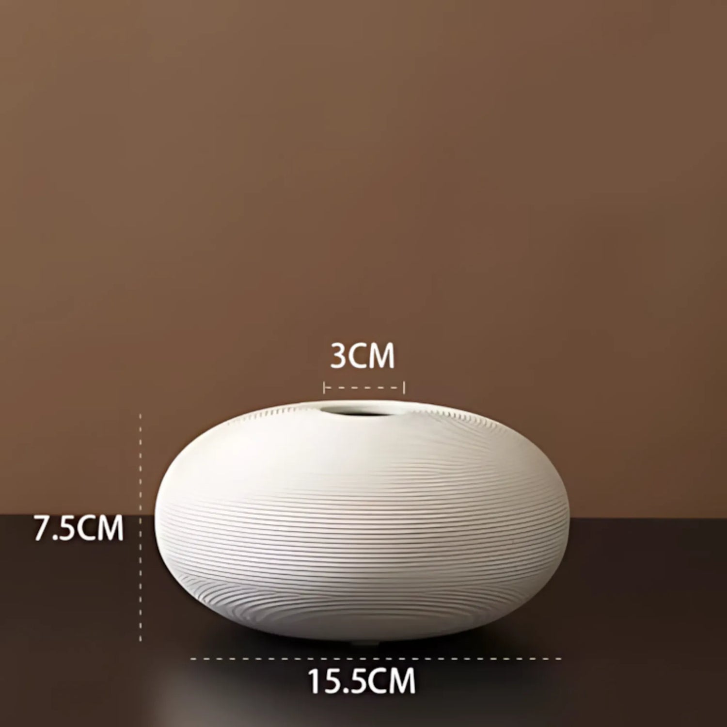 Ceramic Vase Handmade White C Flower Vase